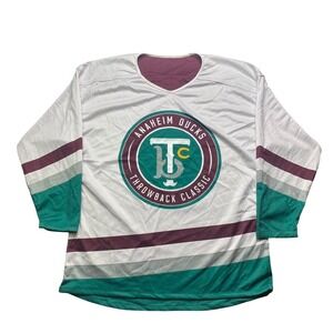Anaheim Ducks throwback classic reversible hockey jersey